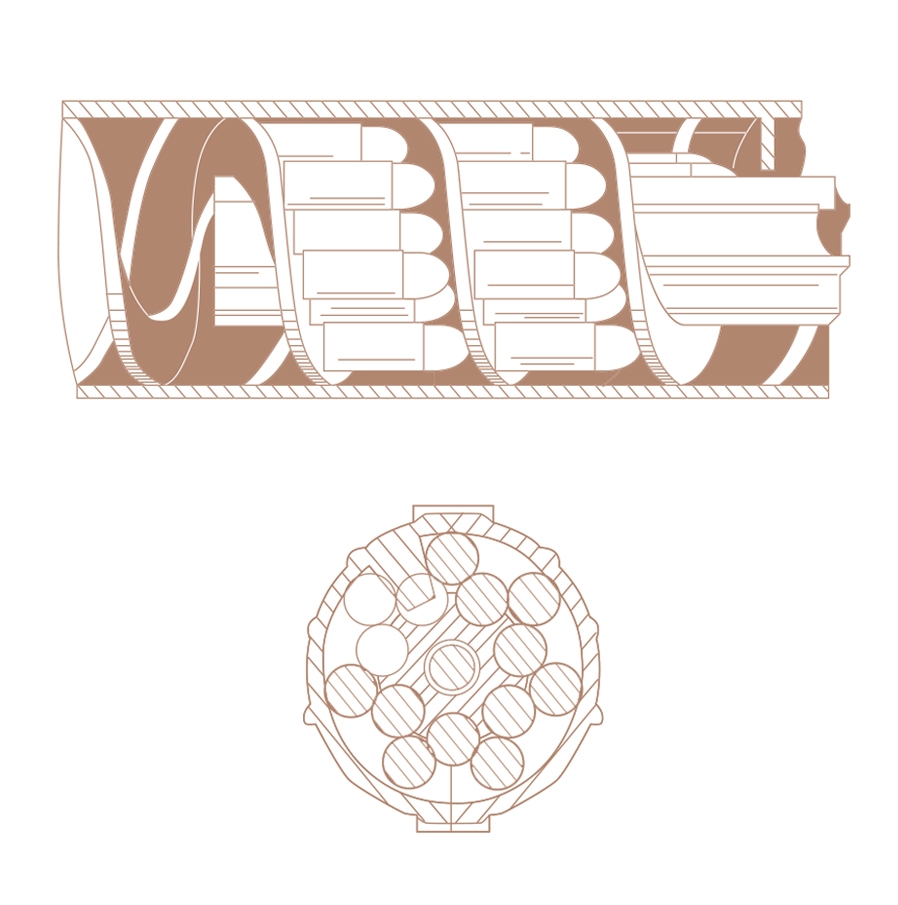 Calico M100 helical magazine diagram