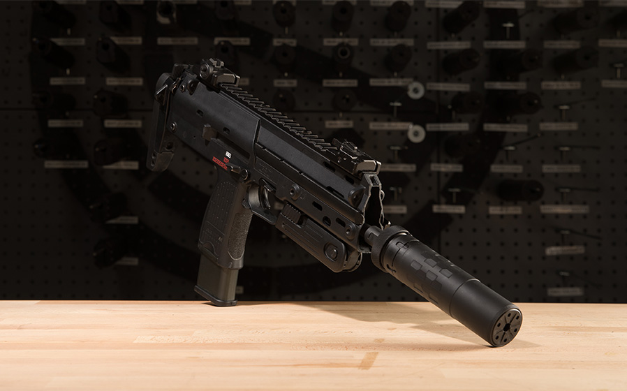 HK MP7 with the SilencerCo Saker 556K.