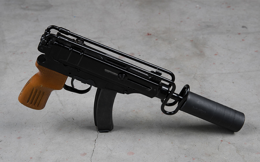 The Skorpion with the SilencerCo Omega 9K.