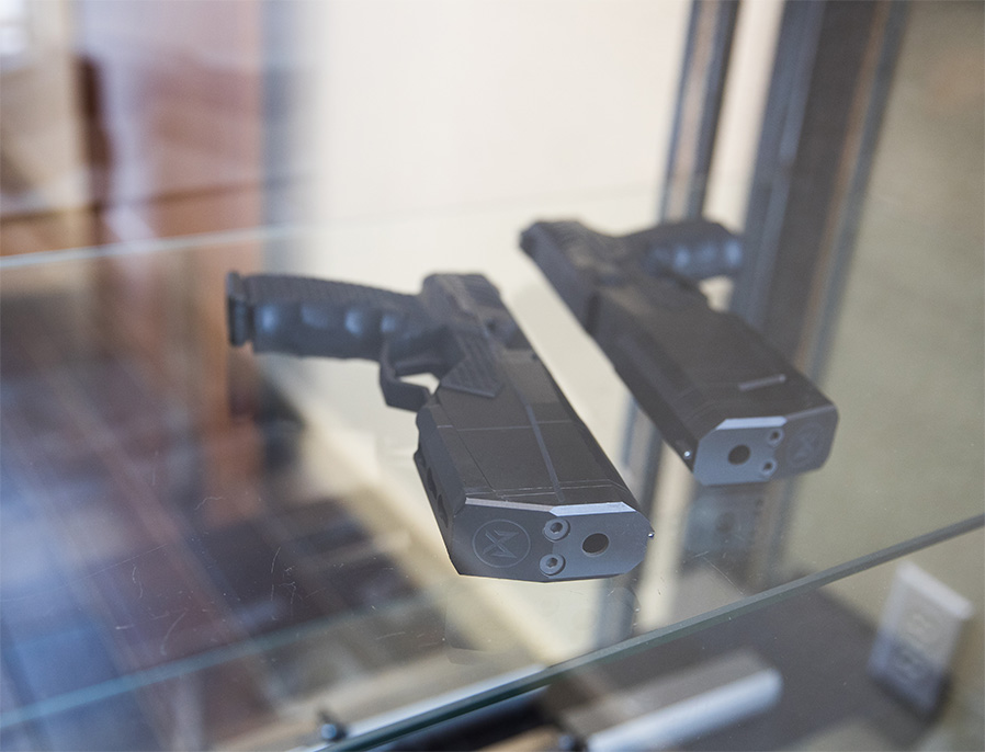 Capitol Armory's SIlencerCo Maxim display.