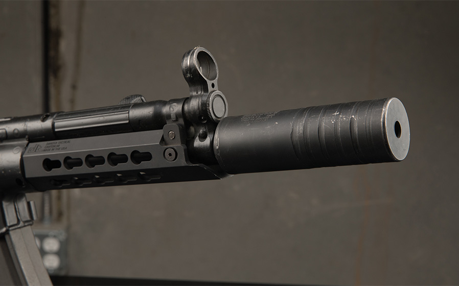 MP5 with the SIlencerCo Omega 9K.