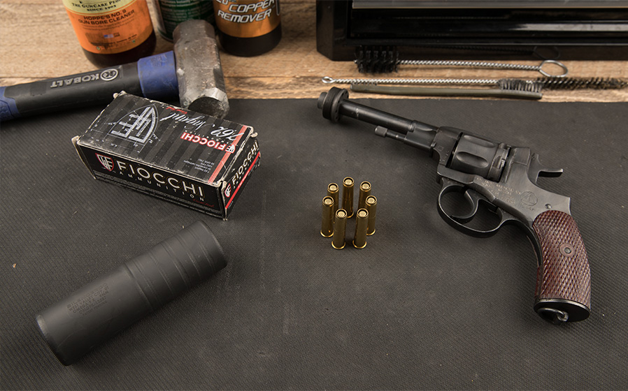 Nagant M1895 with the SilencerCo Omega 9K.