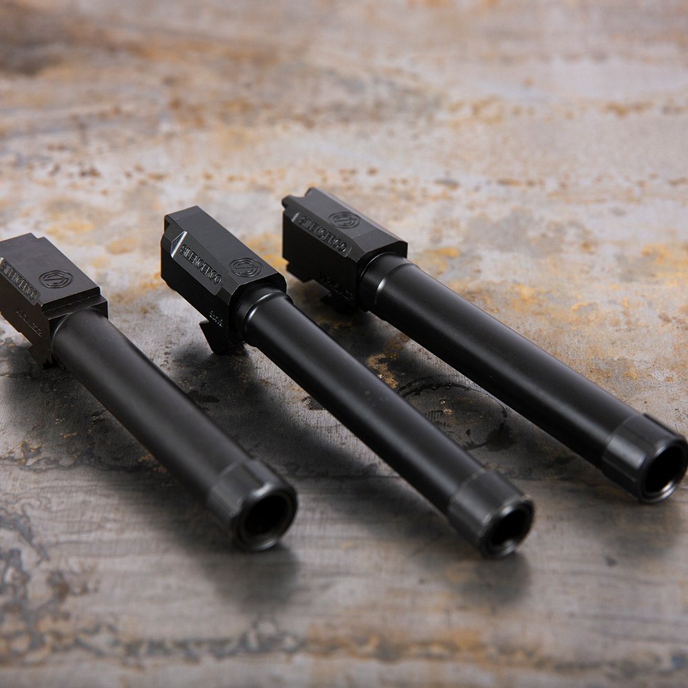 Glock, Sig and Beretta threaded barrels.