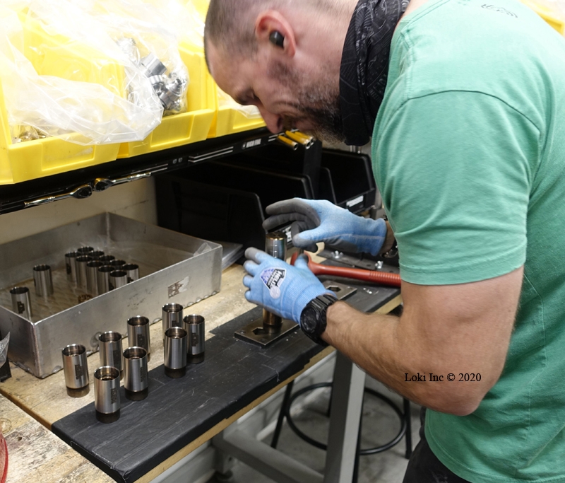 Stacking suppressor baffles prior to welding