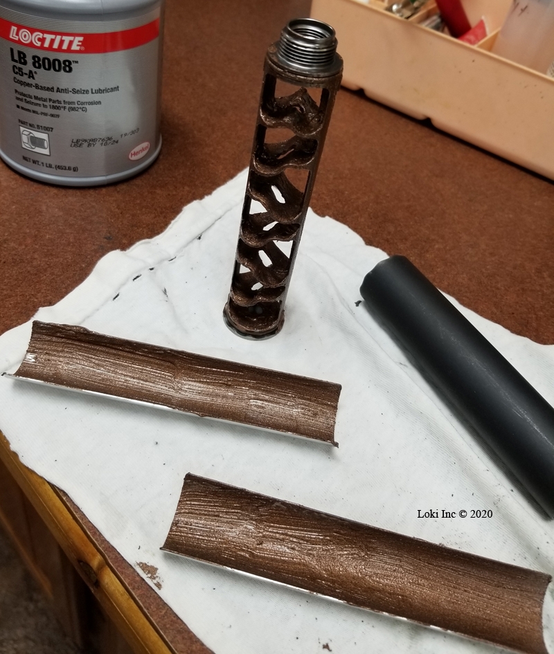 Core and halfpipes after Loctite Copper anti-seize application