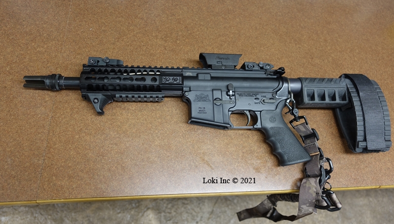 ASR flash hider on AR pistol