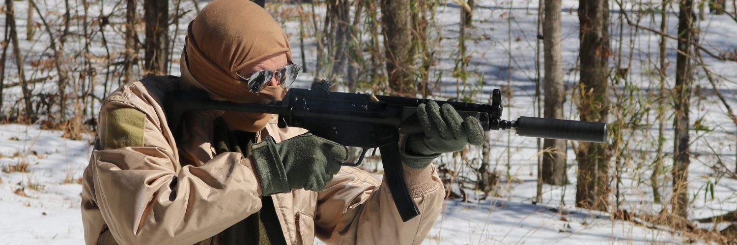 Will Dabbs on range with Omega 45K and HK MP5