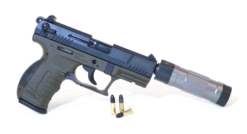 SilencerCo Switchback 22 on Walther P22