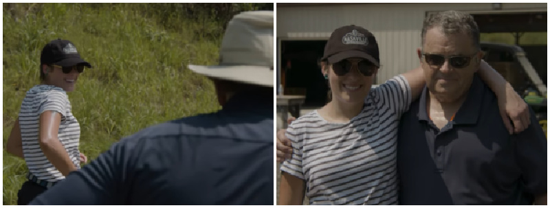 Genevieve Jones and her dad