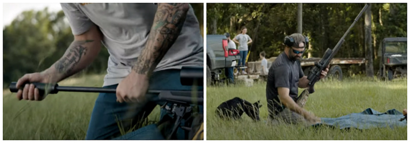 American farmer with suppressed .338 Lapua Magnum