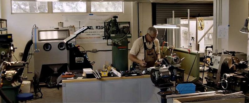 Riflesmith Terry Cross in his shop - American Gun