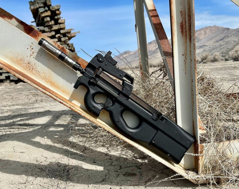 FN PS90 With Switchback 22 suppressor.