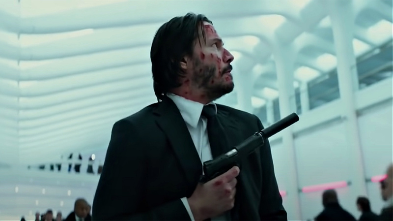 John Wick suppressor scene