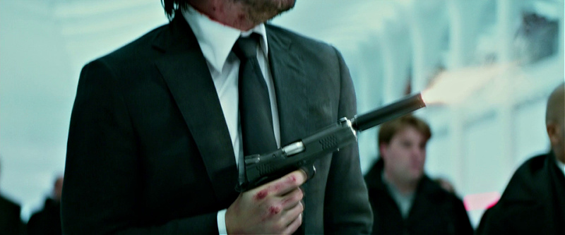 John Wick suppressor muzzle blast
