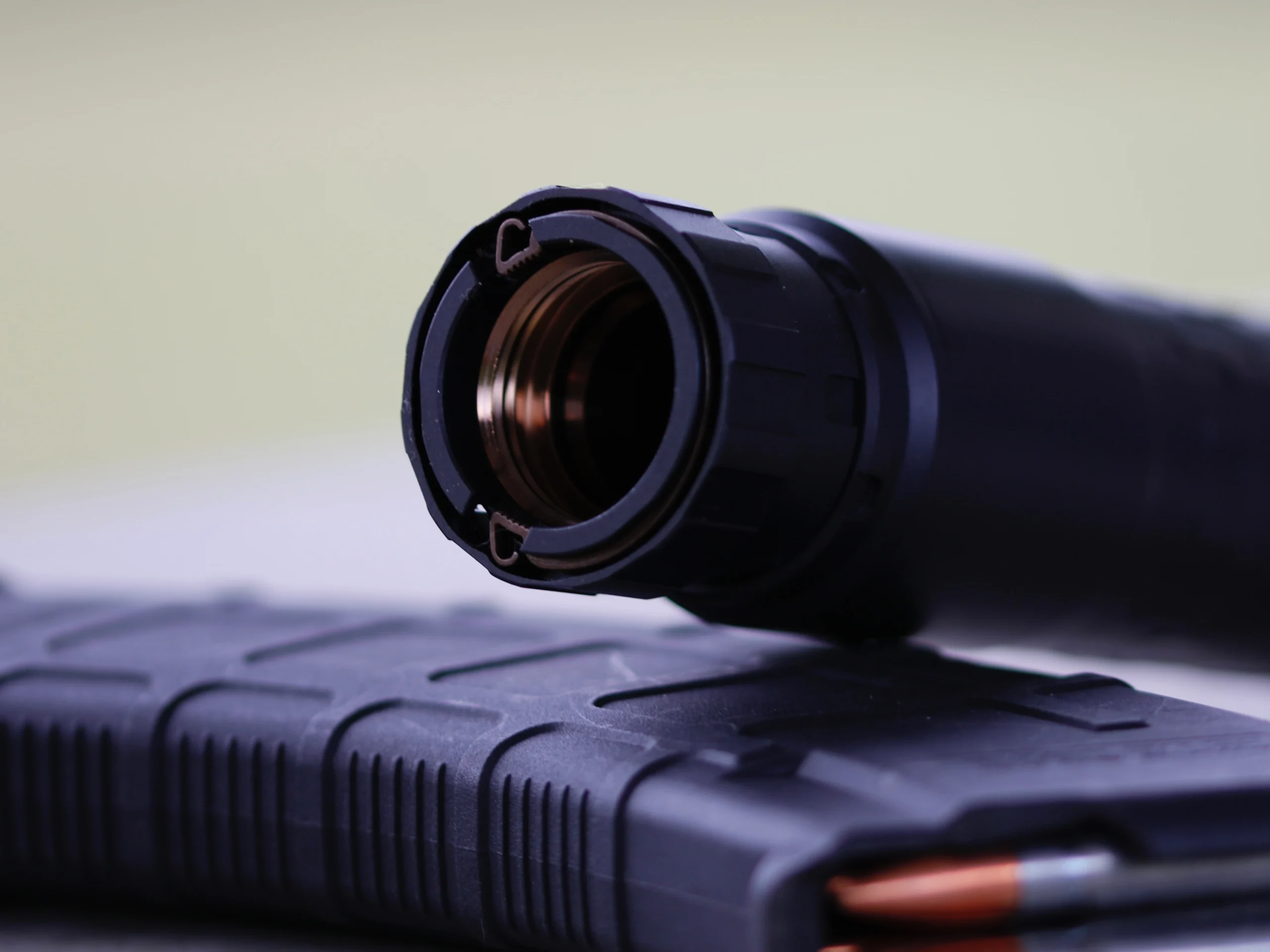 Charlie mount on AK, with loaded AK magazine