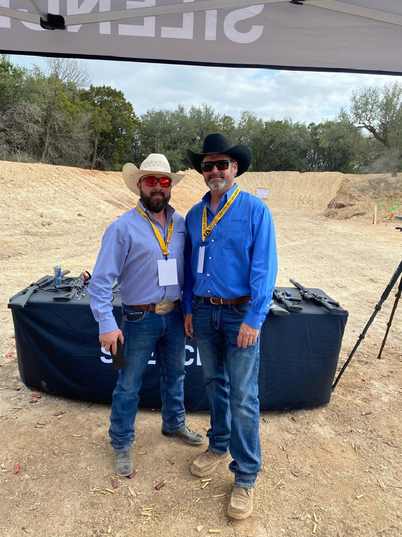 Chase Glenn at the range at SilencerCo industry event.
