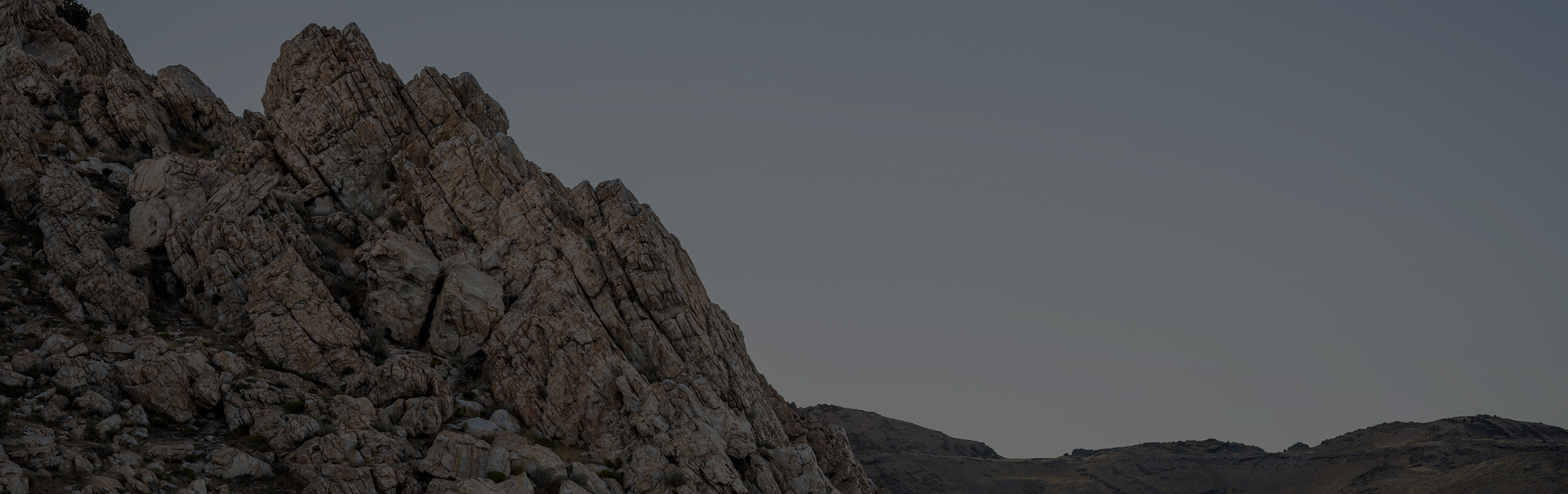 Rocky landscape banner