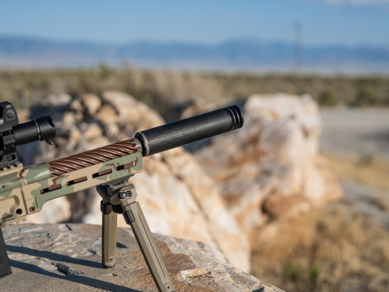 rifle with silencer