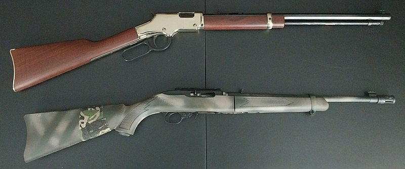 Henry Golden Boy and Ruger 10/22 rimfire rifles
