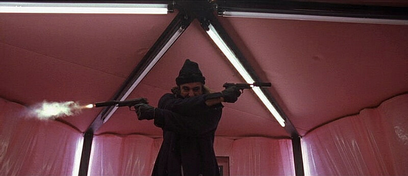 Rocco dual wields two suppressed Beretta 92 pistols in The Boondock Saints.