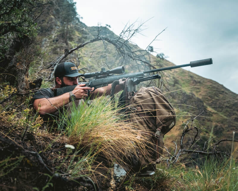 SilencerCo Scythe-Ti shooting 7 PRC in a bear hunt.