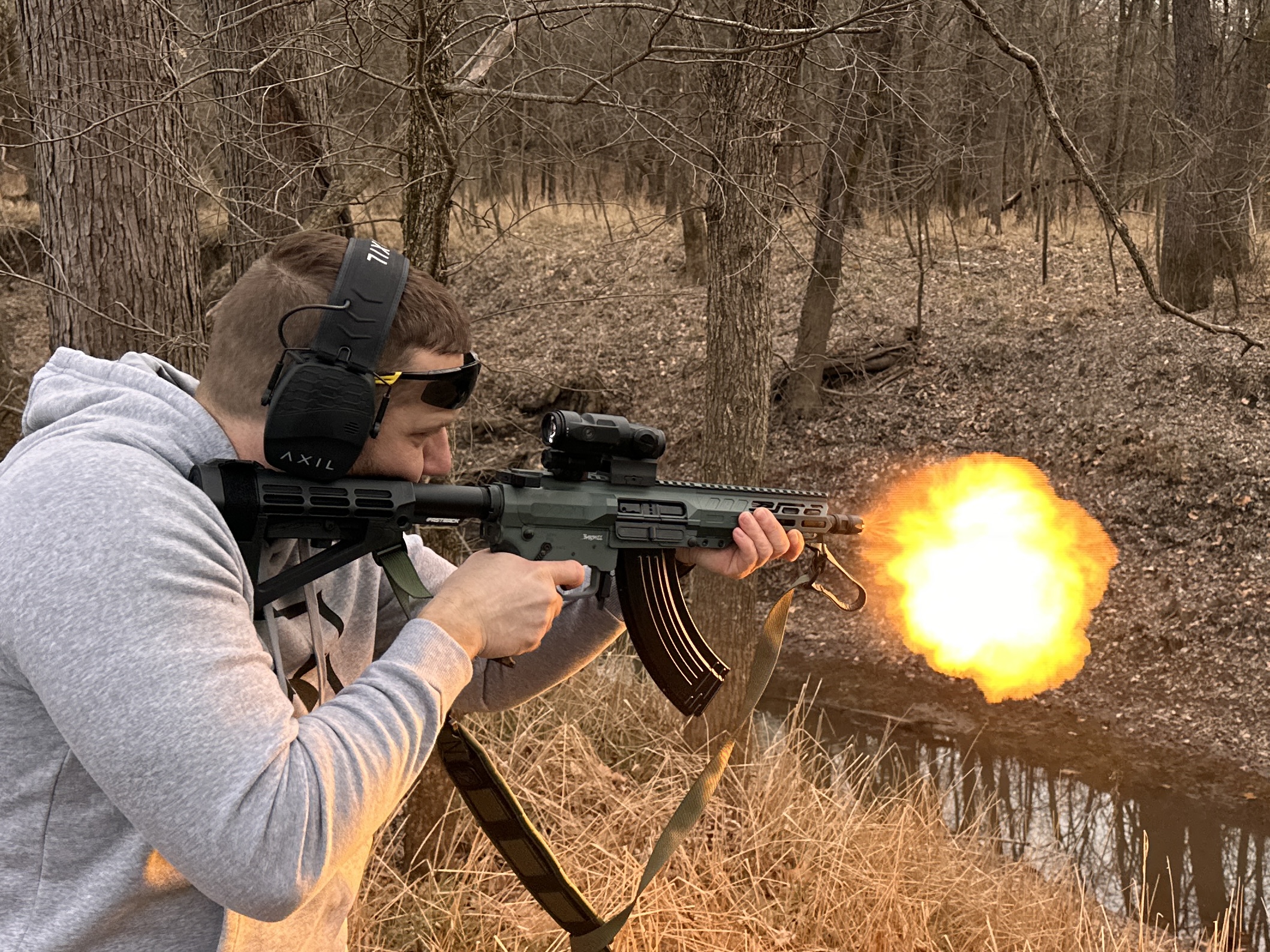 Fireball on CMMGMK-47 7.62x37. (Photo credit: Jason Mosher)