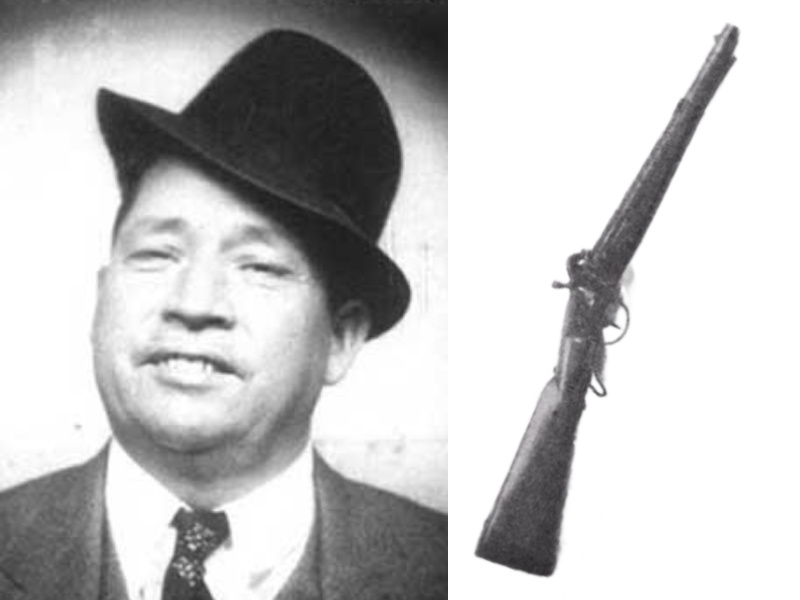 Jack Miller of US vs. Miller, and sawed-off shotgun.