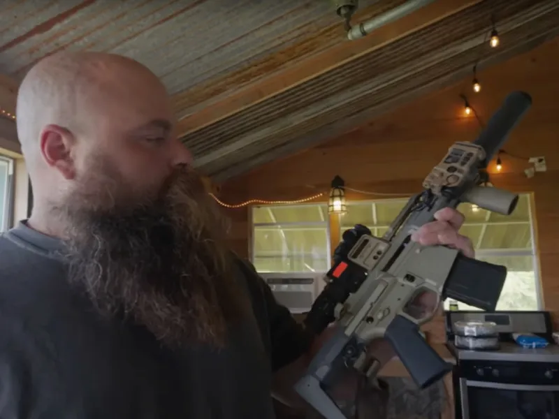 Corey Edmund with a Honey Badger in .300 Blackout, suppressed with a Scythe-Ti