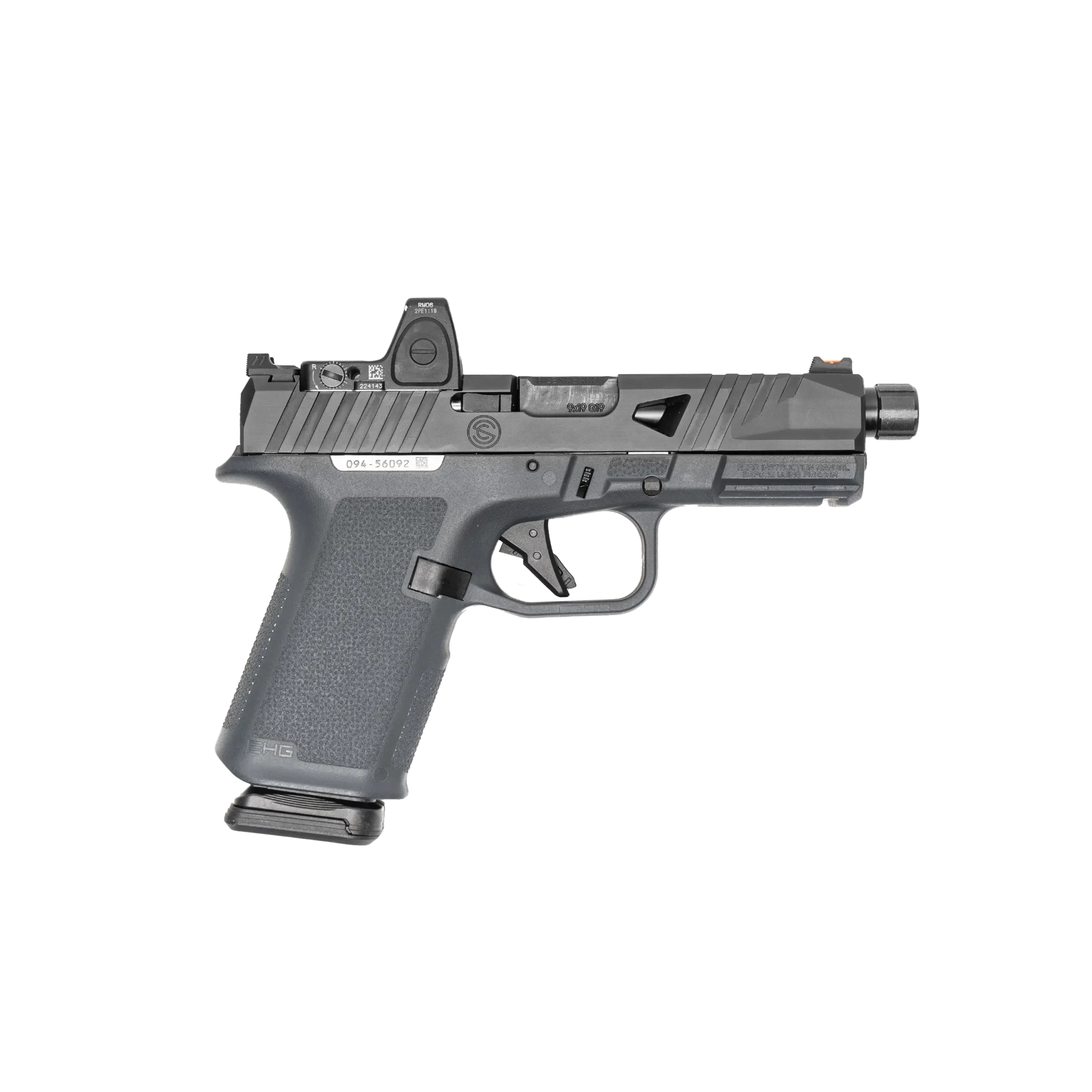 SilencerCo RMR Cut Glock 19 Slide on a pistol