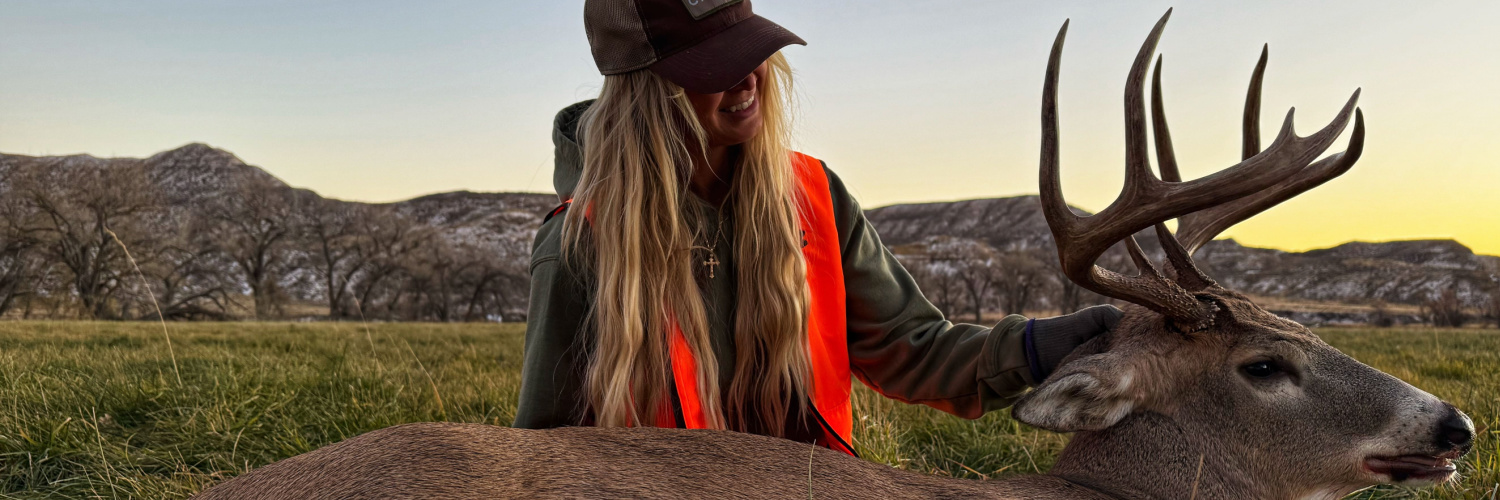 Wyoming Whitetail hunt, Bridget Fabel, SilencerCo Omega 36M
