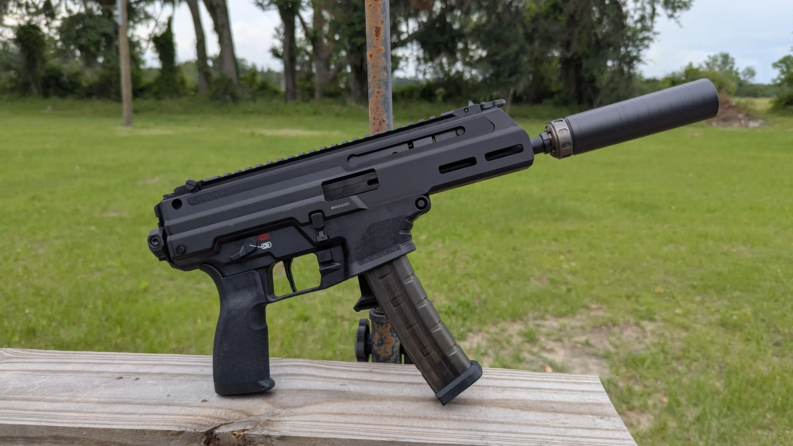 The Kuna makes a compact PDW-sized platform that’s perfect for home defense. Seen here, suppressed.