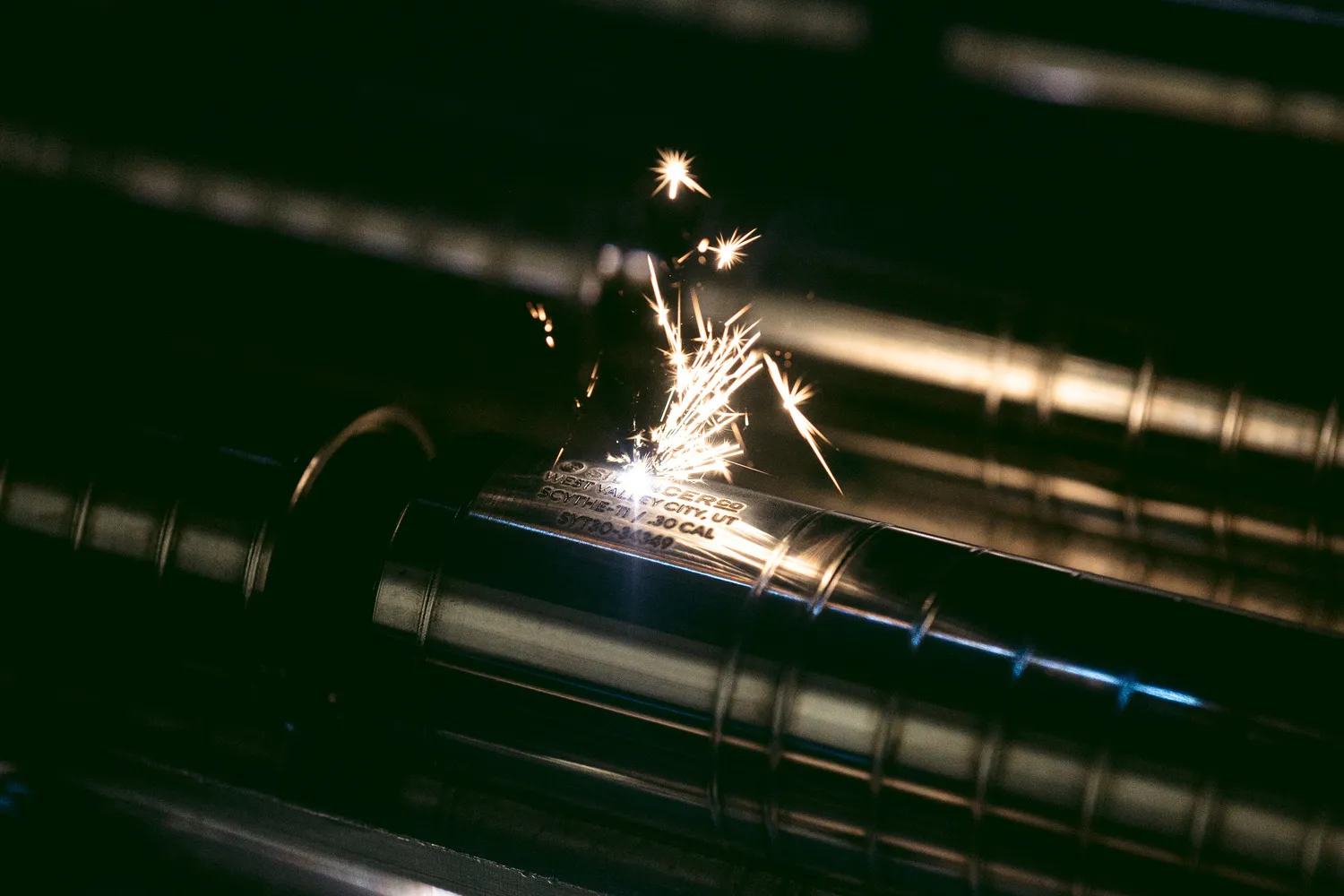 laser engraving on scythe-ti suppressor