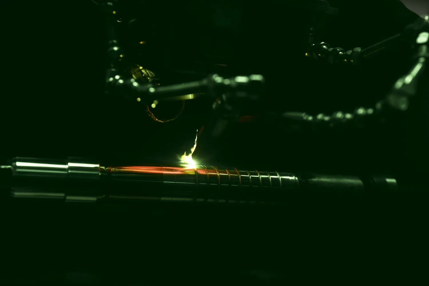 Laser welding fuses suppressor parts with minimal heat distortion.