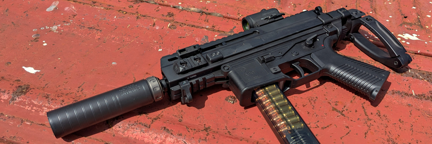 B&T APC9K suppressed with SilencerCo Spectre 9 silencer. Suppressed PCCs feature image.