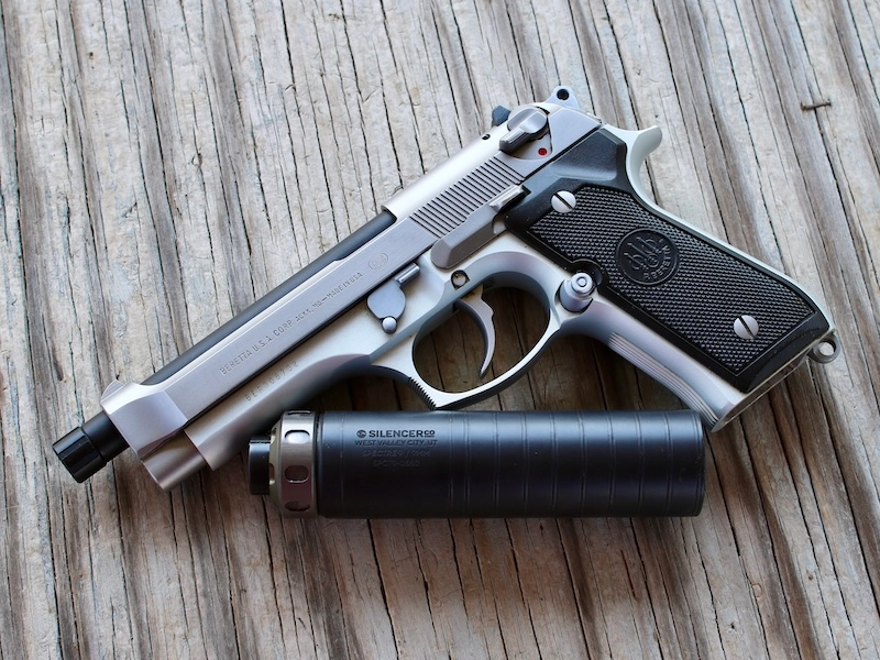 The Spectre 9 fits well on the Beretta 92FS. With the addition of a threaded barrel from SilencerCo, the addition is easy.